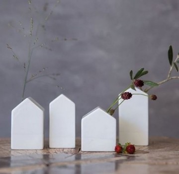 Kleine huisjes vaasjes