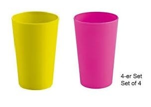 Koziol RIO set/4 bekers in roze of limegroen