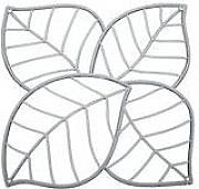 Koziol decoratie element LEAF in transparant antraciet, set/4