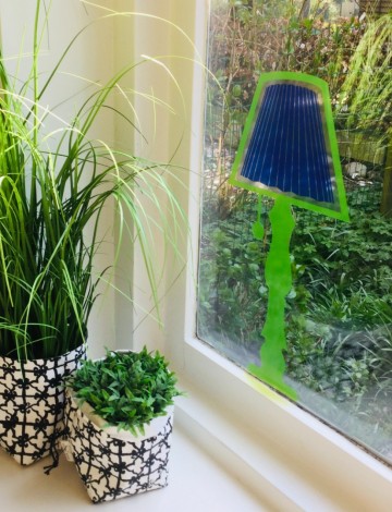 Leeslampje op statische folie sfeer