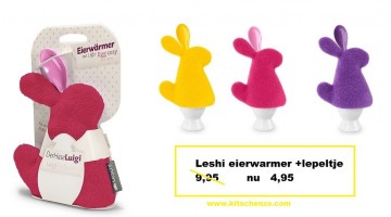 Leshi eierwarmer met lepeltje