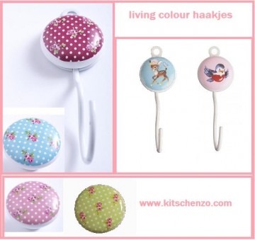 Wandhaakje van living colour in diverse uitvoeringen