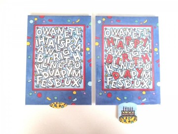 Levende kaart letters happy birthday