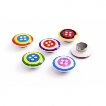 Magneten button 6 stuks mini bij kitschenzo