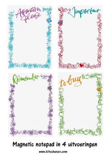 Magnetic notepad van CEDON ,  4 uitvoeringen