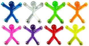 Mini Q man flexibele magneet in diverse kleuren