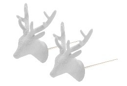 Oh deer oorbellen kop/kop wit