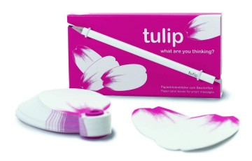 tulip notitieblok met potlood