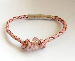 armband pastel roze glaskraal
