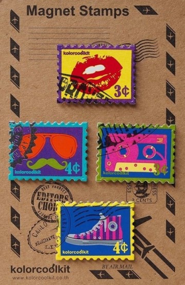 Postzegelmagneten retro