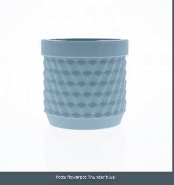 Potts bloempot thunder blue siliconen