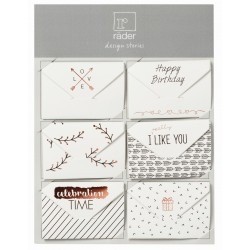 Rader mini notes kleine envelopjes