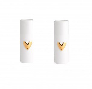 Rader vaasje met gouden hartje love lights