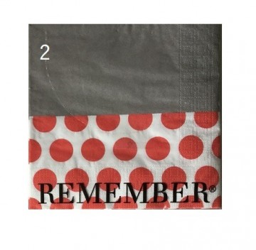 Red dots en grey servetten van remember