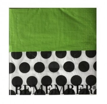 Remember servet dots groen