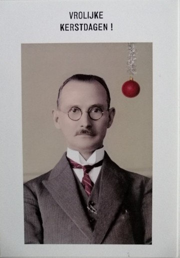 Retro kerstkaart vrolijke kerstdagen