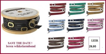 Save the date wikkel armband