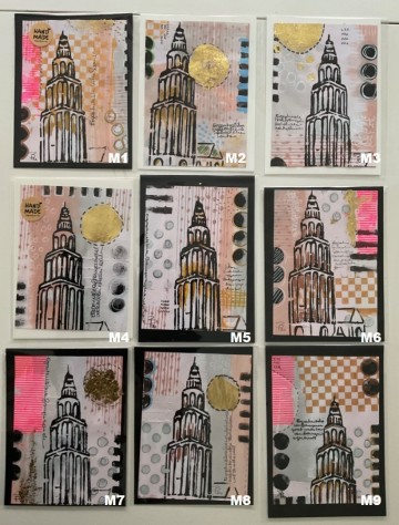 Schilderijtje martini zonder lijst m