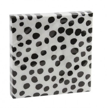 Servetten zwarte stip  klevering