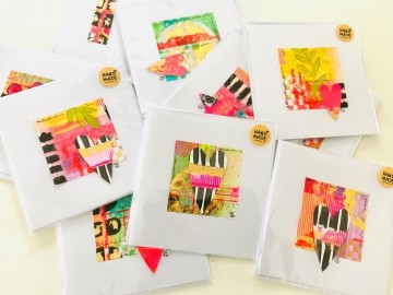 Set 12 kunstkaarten hart geseald