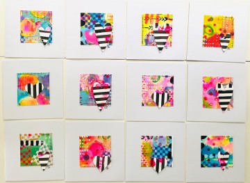 Set kunstkaarten hart set 2