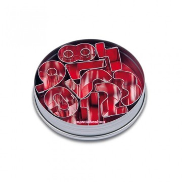 Stadter metaal uitstekerset cijfers in rond blikje