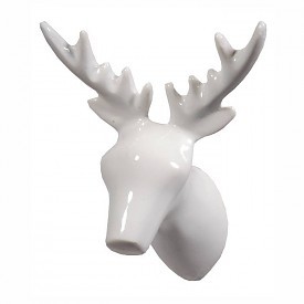 The ZOO kapstokhaakje hertenkopje wit