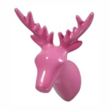 The zoo kapstokhaakje hertenkopje roze