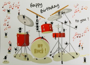 Verjaardagskaart we rock