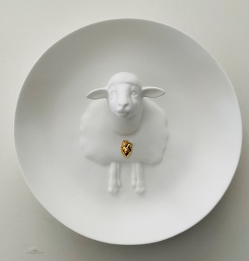 Wandbord schaap