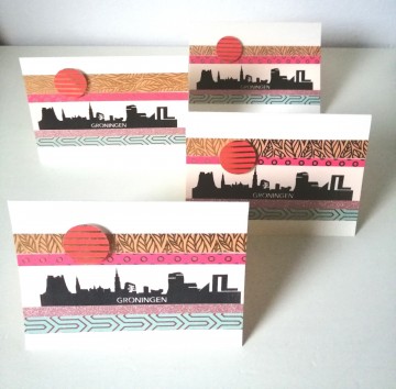 Wenskaart groningen skyline 3 kunstkaart