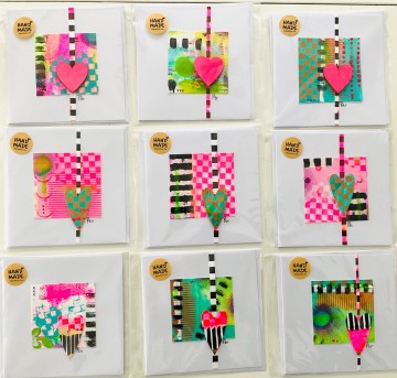 Wenskaarten harten set 6