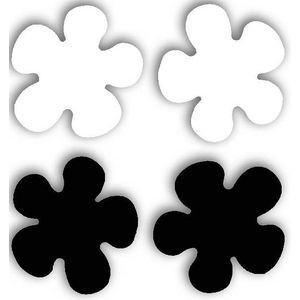 Zwart witte bloem magneten