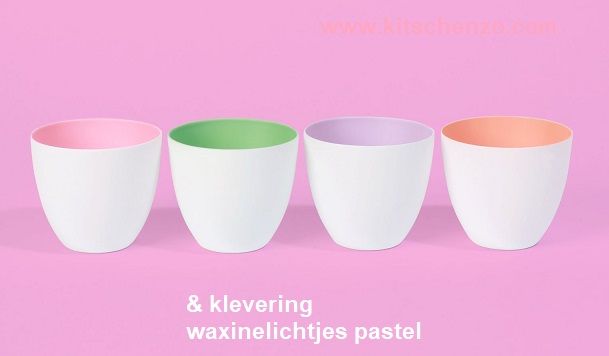 & klevering waxinelichtjes pastel