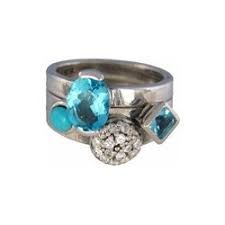 charmins ring oval aqua