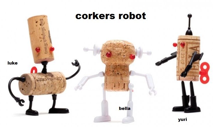 corkers robot kurk poppetjes bij kitschenzo