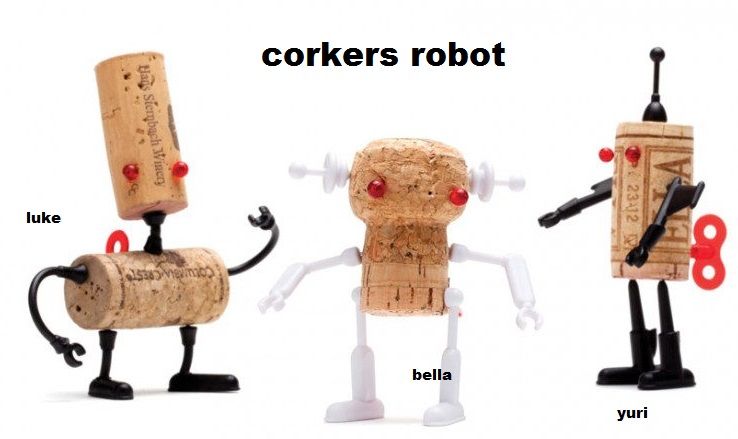 corkers robot kurk poppetjes bij kitschenzo