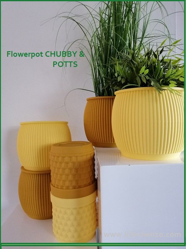 flowerpot potts bloempot van siliconen amber
