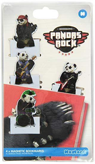 panda rock magnetische boekenlegger